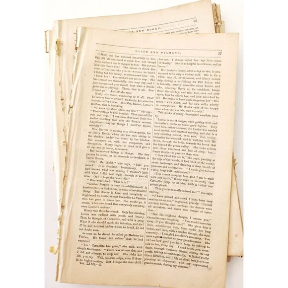 1881 Peterson's Magazine Victorian Ephemera Lot Of 400 Pcs Illustrated LGDWB4 - Picture 4 of 7